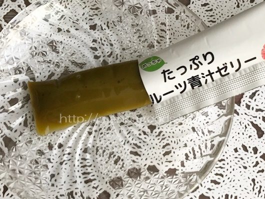 めっちゃたっぷりフルーツ青汁ゼリー中身画像2